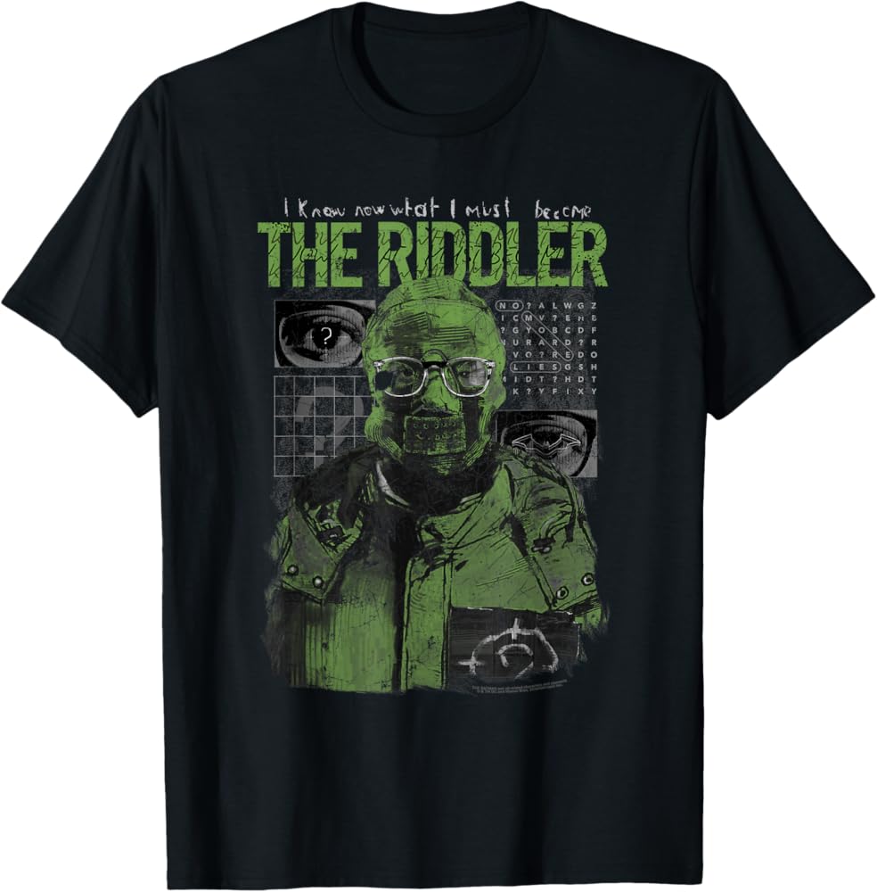 Amazon.com: The Batman Riddler Illustration T-Shirt : Clothing